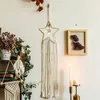Wall Lamp Nordic Hand Weaving Bohemian Star Crystal Pendant Creative Bedroom Bedside Living Room Decoration Led Light