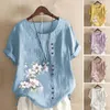 Women's Blouses Fashion Loose Shirt Skin-friendly Gothic Vintage Print Summer Women Versatile