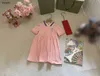 Gonna per bambino di lusso Abito da principessa Abiti da ragazza con ricamo di frutta Taglia in pizzo 100-160 CM abiti firmati per bambini abito estivo per bambini 24Mar