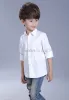 Dresses Boys Girls Formal Dress Shirt Brand Fashion Long Sleeve White Shirt for Big Boys School Children Performance Clothing Blouse