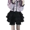 Kvinnors byxor harajuku y2k kawaii rosa vita pumpa byxor kvinnor japan söt spetsar ruffles mesh lapptäcke lolita säkerhet shorts söta jk bloomers