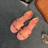 Sandalen beroemde ontwerper vrouwen Kalfsleer Hoge Hak Klassiek Toevallig Platte Sleehak Schoenen Dames Slippers Zomer Strandsandalen sandaal slippers
