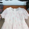 Marka Kız Elbise Prenses Elbise Mektubu Baskı Bebek Dantel Etek Boyutu 90-150 cm Çocuk Tasarımcı Giysileri Yaz Çocuk Frock 24Mar