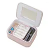 Jewelry Pouches Case Travel Double Zipper Small Box For Rings