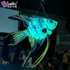 Partihandel Anpassad 4 meter lång jätte Uppblåsbar svälja fisk / luftblåst Big Flying Fish for Ocean Decoration Toys Sports