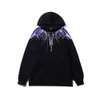 MB Wing Sweater Designer Men's and Women's Seater Sweatshirts MB Purple Fire Wingsプリントマルセロファッションブランドフェザー秋/冬のパーカーVII4