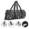 Outdoor Bags Gym Bag Black And White Retro Roses Sports Large Capacity Fashion Men Women Portable Printed Handbag Fun Luggage Fitness