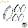 JoyceJelly m 01CT Anelli con diamanti Test Pass S925 Sterling Silver Fine Jewelry Anello nuziale femminile Set regalo per ragazze 240220