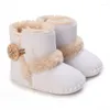 Pierwsze spacerowicze narodzone zimowe dziewczynki księżniczki aksamitne buty miękkie niemowlę dzieci dzieci grube ciepłe buty buty botki