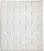 3D-Ziegelstein-Wandaufkleber, selbstklebende Wandfliesen, abziehen und aufkleben, dekorative Wandpaneele für Wohnzimmer, Schlafzimmer, weiße Farbe, 3D-Wallpap1802001