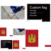 Bannerflaggor Spanien Spanish Castillala Mancha Flag 3ft x 5ft polyester Flying 150 90 cm Anpassad utomhus9094830 Drop Leverans Home Garde Dhefz