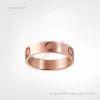 anelli di gioielli firmatiLove Designer Rose Sier 4mm 5mm 6mm placcato oro con diamanti per gli amanti Anello anniversario di matrimonio gioielli firmati regalo con scatola rs