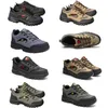남성 산악 신발 새로운 사계절 야외 노동 보호 대형 남성 신발 통기성 스포츠 신발 운동화 패션 캔버스 신발 회색 42