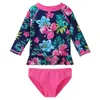 Dames Badmode BAOHULU Kinderbadpak UPF 50 UV-zonbescherming Kinderen Twee stukken Cartoon Print Surfkleding Badpak