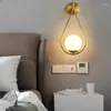 مصباح الجدار الحديثة LED GLASS BALL E27 LOFT LIGHT لغرفة المعيشة مطبخ NORDIC DECER GOLD METAL SCONCE LUMINAIRE