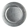 Plates American Restaurant Old Frosted Silver Vintage 304 Stainless Steel Plate Dessert Round Flat Dinner