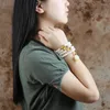 Strand Original Damen-Armband mit weißen Corypha Umbraculifea-Buddha-Perlen aus 108a tibetischem Silber mit Gebetsmühle