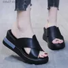 Chinelos moda respirável sandálias das mulheres verão 2023 novo elegante ao ar livre macio deslizamento em calçados para mulher femaleh2435