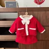 Completi di abbigliamento Vestito da ragazza carino per l'anno 0-5 anni Inverno Neonata Super piumino Gonna di velluto in due pezzi