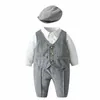 Babykledingsets Lenteset Peutervest en broek 3-delige outfits Jongen trainingspak Schattig wintersportpak Mode Kinderen Meisjeskleding f8QB #