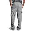 Pantaloni cargo da uomo da jogging Autunno Hip Hop Street wear Pantaloni larghi Multi tasca Tuta tinta unita PALESTRA Abbigliamento sportivo 240304