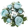 装飾的な花ウェディングヨーロッパシミュレーションローズキャンドルスティックガーランドバレンタインデーテーブルパーティー装飾（白）花プラスチック
