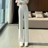 女性オフィスの女性用ズボンのための白いソリッドブラックテーリングズボンワークカーキカジュアル韓国ファッションハラジュクエラスティックG衣類240305
