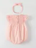 Sommarflickor Pink Rompers baby nyfödda kläder med spädbarn nyfödd romper kostym overall kläder jumpsuit barn bodysuit för spädbarn outfit d8ca#