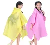 Manteau de pluie réutilisable pour enfants, imperméable, Transparent, imperméable, manteau de pluie, cape à capuche, Type Poncho, combinaison de pluie pour étudiant5573380