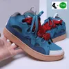 Sneakers da marciapiede in pelle di lusso Scarpe eleganti firmate da uomo straordinarie Scarpe da ginnastica casual da uomo in pelle di vitello nappa con plateau intrecciato con lacci in rete