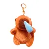 Hot selling creatieve bloem katoenen jas, Capibala knuffel sleutelhanger, schattige snot, Capibala poppentas hanger