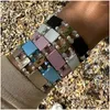 Beaded Strand Boho Jewelry Stacking Heishi Bracelets For Women Summer Metal Beads Bracelet Gold Color Spaced Psera Bc499 Drop Deliver Dhbkm