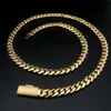 Factory Custom New Arrival 22 Zoll 10mm echtes S925 Silber 10k 14k 18k Gold Miami Cuban Link Chain Halskette für Damen Herren