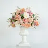 Dekorativa blommor kransar 35 cm stora konstgjorda blommor bord mittpiece bröllopsdekor väg bly bukett siden pion pion boll party evenemang 2024305