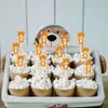 Nuovi 20 pezzi simpatico cartone animato stampato torta orso adorabile modello toppers cupcake per bambini Baby Shower compleanno dessert Decor