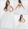 RACHEL ALLAN 2020 Meninas Pageant Vestidos Com Ouro Strass Halter Tule Até O Chão Vestido de Baile Flor Meninas Vestidos Vestidos de Baile 2659624