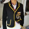 Trajes para hombre, chaqueta, chaqueta flocada, abrigo con cabeza de tigre, tendencia masculina, trajes de escenario de hip hop para cantante, chaqueta informal con estilo para hombre