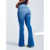 Damenjeans Designer Stretchjeans Damen Schlagjeans125 334