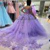 Lindo lilás borboleta quinceanera vestidos 2024 princesa vestido de baile doce 15 anos vestido de aniversário espartilho cinderela dezesseis vestidos de xv 15 anos robe de mariee