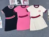 Tute da donna Manica corta Abito lavorato a maglia Gonna corta Gonna divisa Tuta da donna firmata Abbigliamento firmato da donna Set sportivo Autunno estate primavera