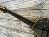 Guitare électrique personnalisée, logo jaune et bordure du corps, accessoires dorés, en stock, livraison gratuite Lightning