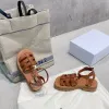 Topkwaliteit Clea Triomph Gladiator dikke sandalen verstelbare gesp enkelband plantaardige flats schoenen platform luxe ontwerpers Slides fabrieksschoeisel
