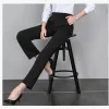 Capris Women Odzież 2023 NOWOŚĆ Spring Summer Pants Pencil Fashion Pockets Office Eleganckie swobodne spodnie