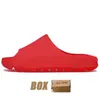 2024 Med Box Designer Slide Foam Runners tofflor Herrkvinnor Famous Sandals Slides Onyx Vermilion Mx Moon Grey Bone Luxurys Gummy Loafers Shoes Big Size