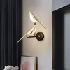 Wall Lamp Magpie Creative Wall Lamp Postmodern Minimalist Light Bedroom Bedside Lamp Lampshade Acrylic Hotel Rooms Indoor Led Wall lights