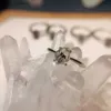 Anéis de banda acessório ril birthstone herkimer quartzo tibetano natural r cristal banhado a prata anel de noivado de banda mínima jóias femininas l240305