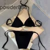 Maillot de bain femme lettre impression à la mode et Sexy Bikini Triangle sac