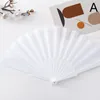 Plastic Bone Fan Chinese Style Dance Fan Solid Color Tai Chi Plain Pattern Morning Exercise Craft New Retro Chinese Folding Fan DIY 240305