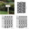 Gift Wrap Sheets Small Black Adhesive Stickers 200 Pcs Number Decals For Mailbox Signs Locker Windows Doors Wholegift Giftgift182166 Dhgda