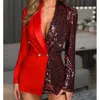 Costumes pour femmes Blazers couleur unie mode costume décontracté col manches mince tempérament manteau femmes grand 13